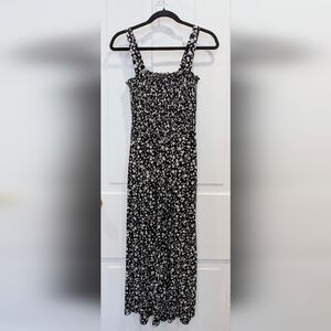 Banana Republic Floral Black and White Jumpsuit | Xsmall
